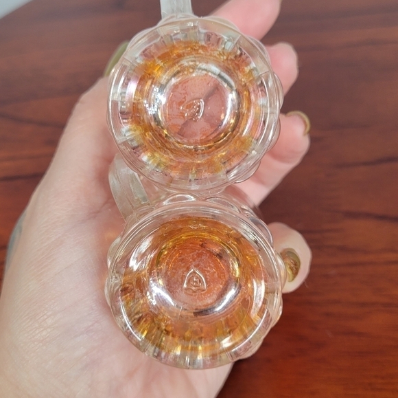 Set 2 Vintage Federal Glass MINI BEER MUG SHOT GLASS Amber Bottom MCM 1950s - Picture 6 of 16